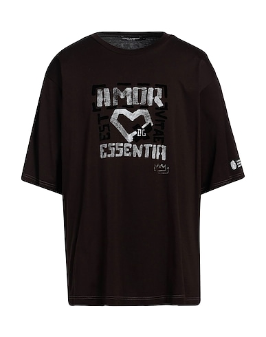 DOLCE&GABBANA T-shirt Chocolate brown 100% Cotton