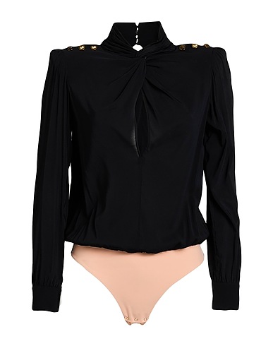 ELISABETTA FRANCHI TOPWEAR Nero 95% Viscosa, 5% Elastan, Poliammide