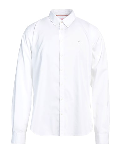 SUN 68 Solid colour shirt BIANCO 100% Cotton