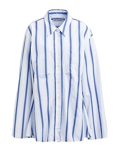 OUR LEGACY Striped shirt Blue 100% Cotton