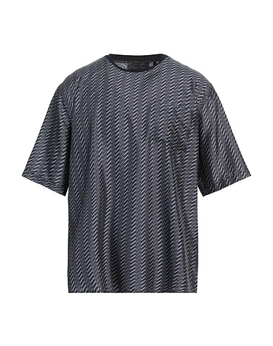 GIORGIO ARMANI Striped shirt Midnight blue 100% Silk, Viscose