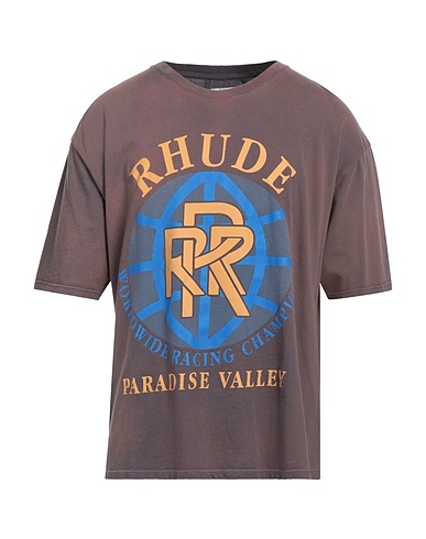 RHUDE T-shirt Taupe 100% Cotton