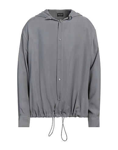 GIORGIO ARMANI Solid color shirt Grey 100% Cupro