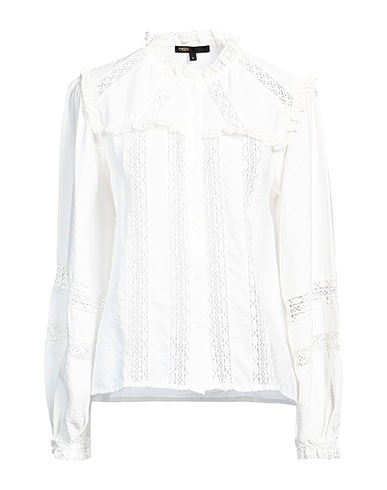 MAJE Lace shirts & blouses White 88% Viscose, 12% Polyamide
