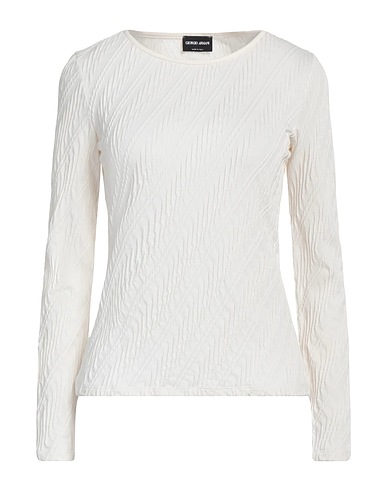 GIORGIO ARMANI T-shirt White 61% Viscose, 30% Polyamide, 7% Cashmere, 2% Elastane