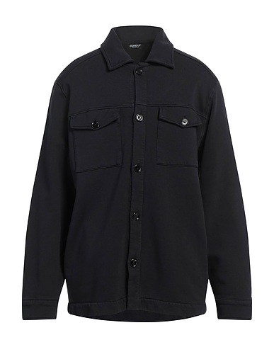 DONDUP Camicia tinta unita Nero 100% Cotone