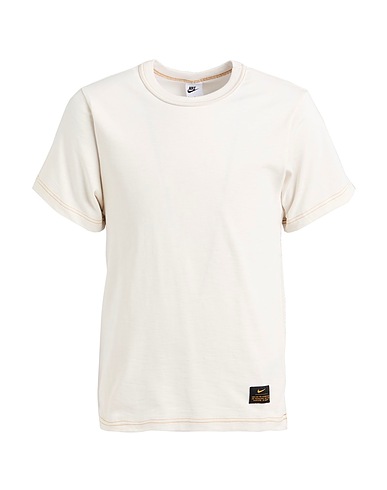 NIKE T-shirt Panna 100% Cotone