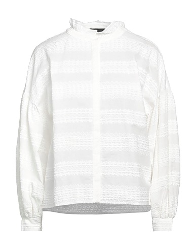 MAJE Solid color shirts & blouses White 100% Cotton