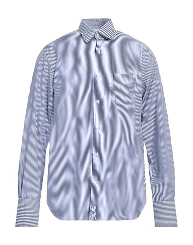 OFFICINE GÉNÉRALE Striped shirt Blue 100% Organic cotton