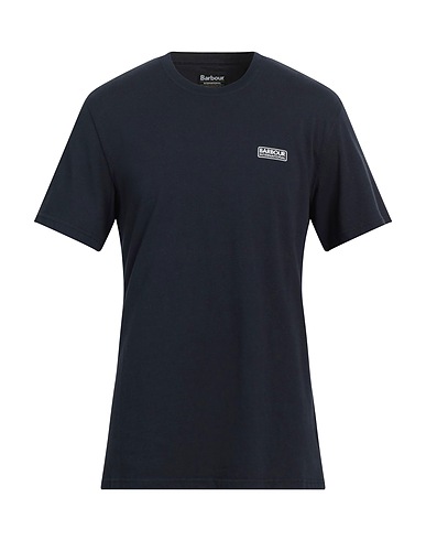 BARBOUR Basic T-Shirt Navy blue 100% Cotton