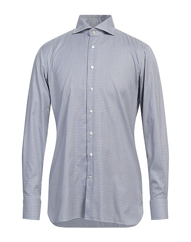 100 HANDS Camicia fantasia Blu 100% Cotone