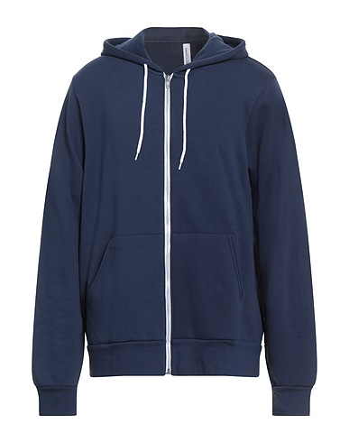 BELLA + CANVAS Hooded track jacket  Navy blue 52% Cotton, 48% Polyester