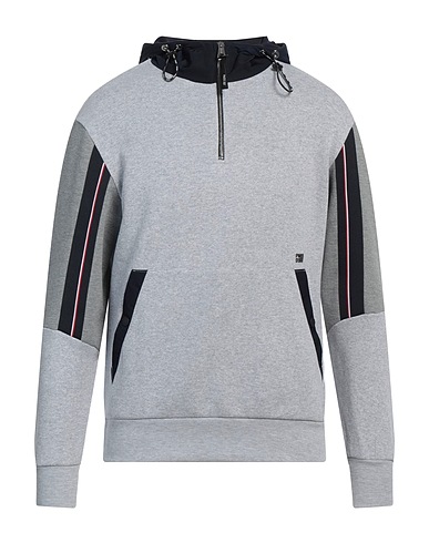 PMDS PREMIUM MOOD DENIM SUPERIOR Hooded track jacket  Light grey 100% Cotton, Polyester