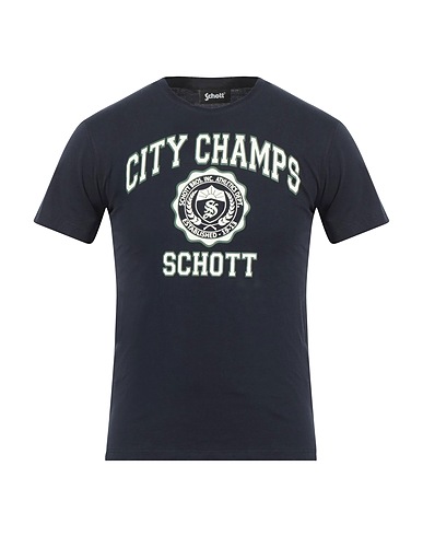 SCHOTT N.Y.C. T-shirt Midnight blue 100% Cotton