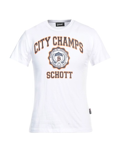 SCHOTT N.Y.C. T-shirt Bianco 100% Cotone