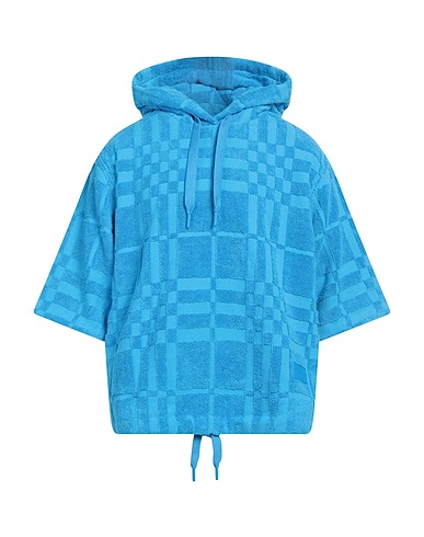 BURBERRY Hooded track jacket  Azure 100% Cotton