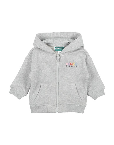 KENZO KIDS Sweatshirt Light grey 100% Cotton, Elastane