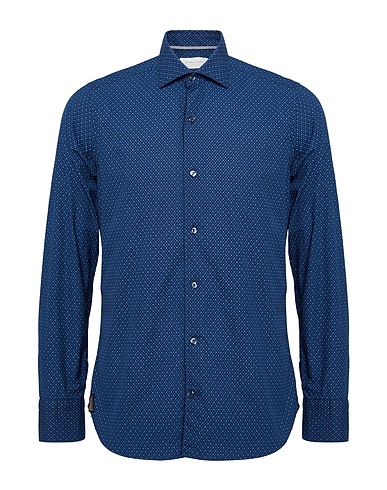 TINTORIA MATTEI 954 Patterned shirt Navy 100% Cotton