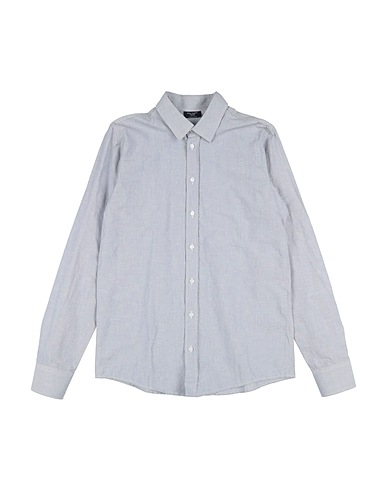 DAL LAGO CLUB Camicia tinta unita Blu 63% Cotone, 37% Lino