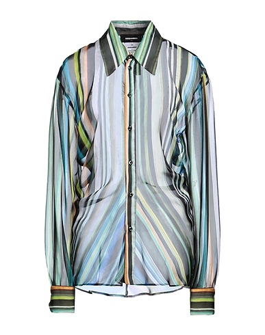 DSQUARED2 Striped shirt Green 100% Polyester