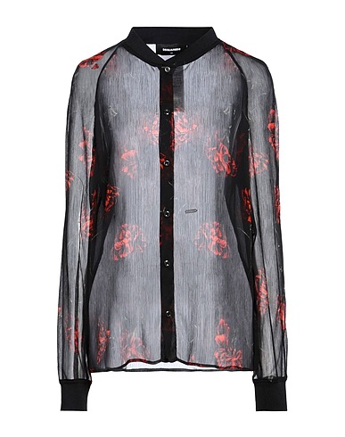 DSQUARED2 Floral shirts & blouses Black 100% Polyester