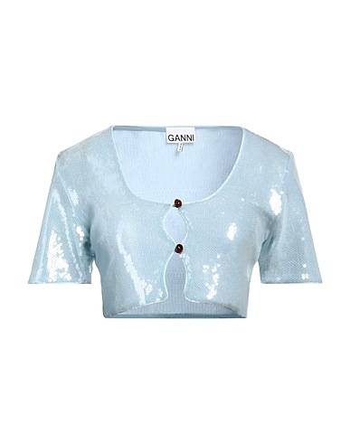 GANNI Top Sky blue 100% Recycled polyester
