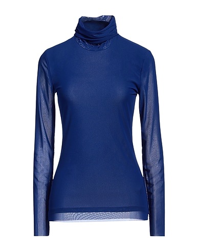 GANNI T-shirt Bright blue 91% Recycled polyamide, 9% Elastane