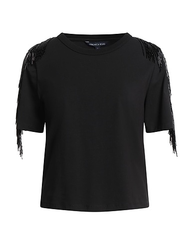 VERONICA BEARD T-shirt NERO 92% Cotton, 8% Elastane