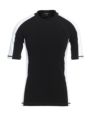 BALMAIN T-shirt Black 90% Cotton, 10% Elastane