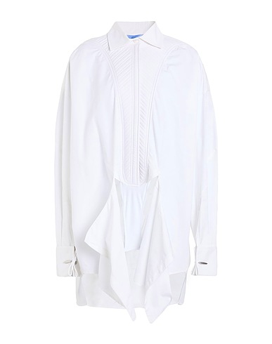 MUGLER Solid colour shirts & blouses 100% Cotton, Polyamide, Elastane