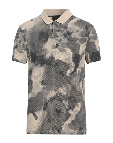 ARMANI EXCHANGE Μπλουζάκι Polo Χακί 96% Βαμβάκι, 4% Ελαστάνη