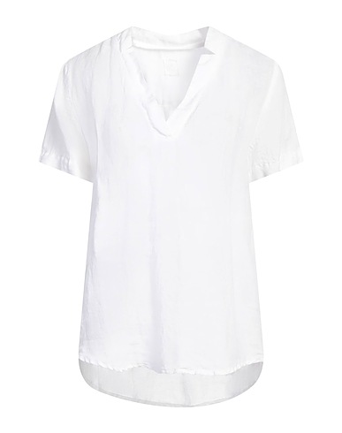 120% LINO Top Bianco 100% Lino
