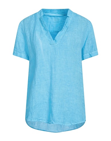 120% LINO Top Azure 100% Linen