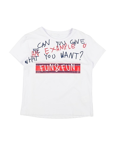 FUN & FUN T-shirt White 95% Cotton, 5% Elastane
