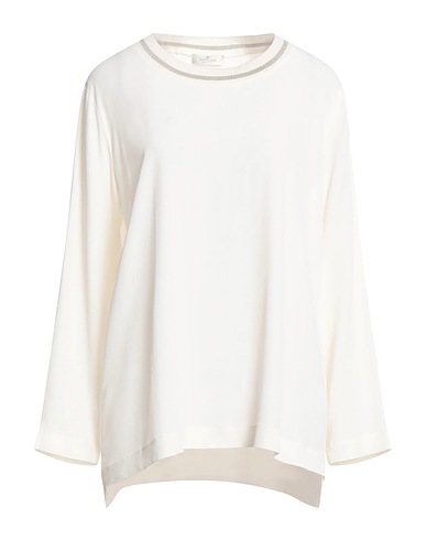 PANICALE Top Ivory 65% Acetate, 35% Silk, Wool, Cashmere, Synthetic fibers