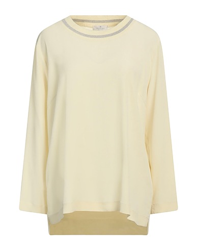 PANICALE Top Giallo pastello 65% Acetato, 35% Seta, Lana, Cachemire, Fibre sintetiche