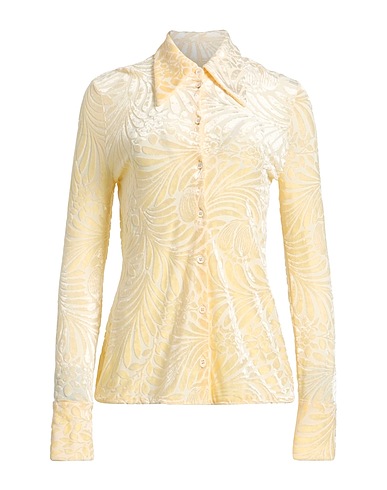 JIL SANDER Solid color shirts & blouses Ivory 86% Viscose, 9% Polyamide, 5% Elastane