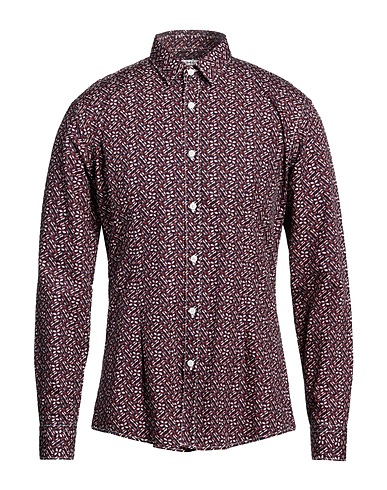 GREY DANIELE ALESSANDRINI Patterned shirt Navy blue 100% Cotton