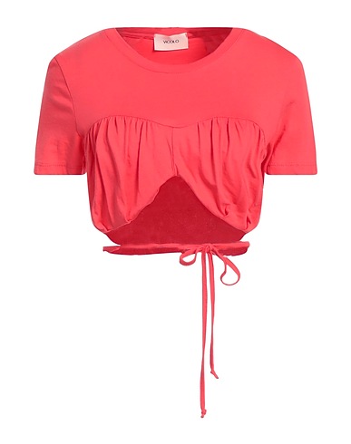 VICOLO Crop top Corallo 100% Cotone