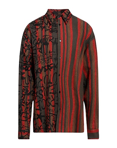 VERSACE JEANS COUTURE Striped shirt Khaki 100% Cotton
