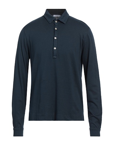 BOGLIOLI Polo shirt Midnight blue 90% Cotton, 10% Cashmere