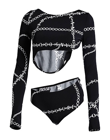 VERSACE JEANS COUTURE TOPWEAR Black 90% Viscose, 10% Elastane
