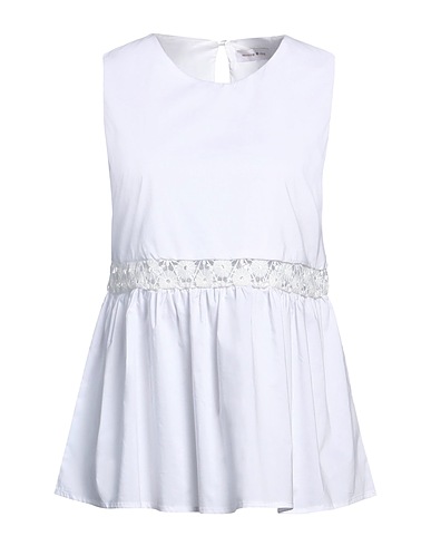 WHITE WISE Top Bianco 98% Cotone, 2% Elastan