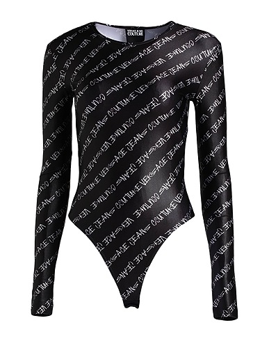 VERSACE JEANS COUTURE TOPS & TEES Black 80% Polyester, 20% Elastane