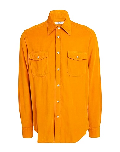 BOGLIOLI Solid colour shirt Marigold 100% Cotton