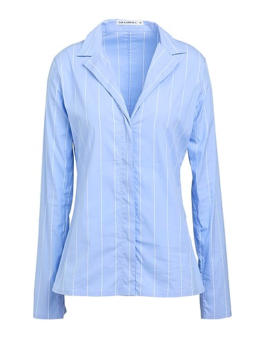 LIS LAREIDA Striped shirt Sky blue 75% Cotton, 21% Polyamide, 4% Elastane