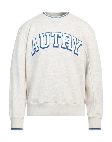 AUTRY Sweatshirt Light grey 90% Cotton, 10% Polyester, Elastane
