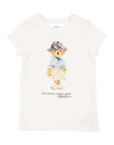 POLO RALPH LAUREN T-shirt Polo Bear Cotton Jersey Tee
 Off white 100% Cotton