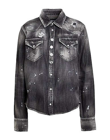 DSQUARED2 Denim shirt Black 100% Cotton