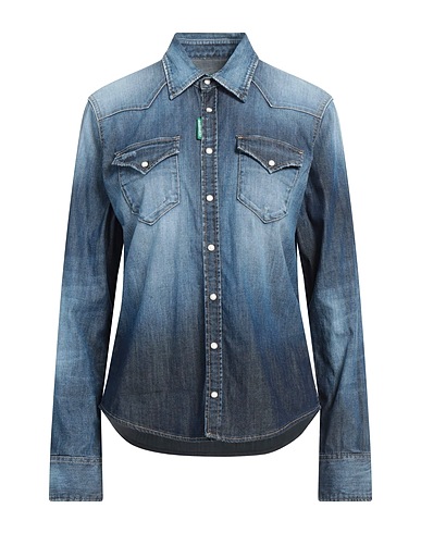 DSQUARED2 Camicia di jeans Blu 98% Cotone, 2% Elastan